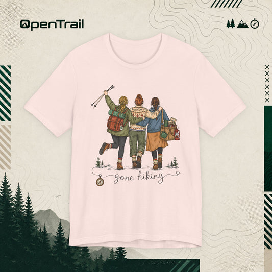 Gone Hiking Shirt, Women Outdoor Adventure T-Shirt