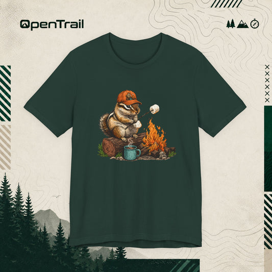 Orange Hat Squirrel Shirt, Funny Camping T-Shirt