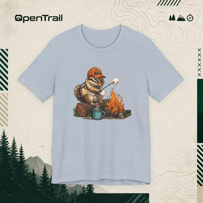 Orange Hat Squirrel Shirt, Funny Camping T-Shirt