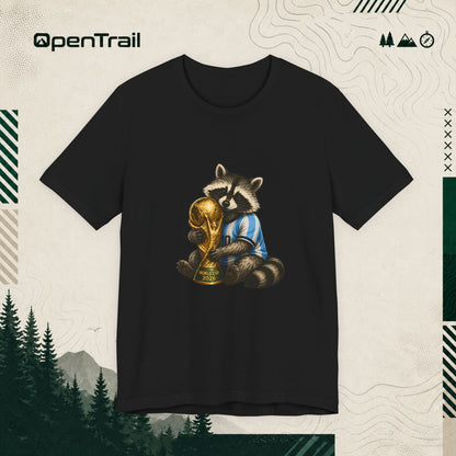 Raccoon World Cup Champion Shirt, Funny Soccer Fan T-Shirt