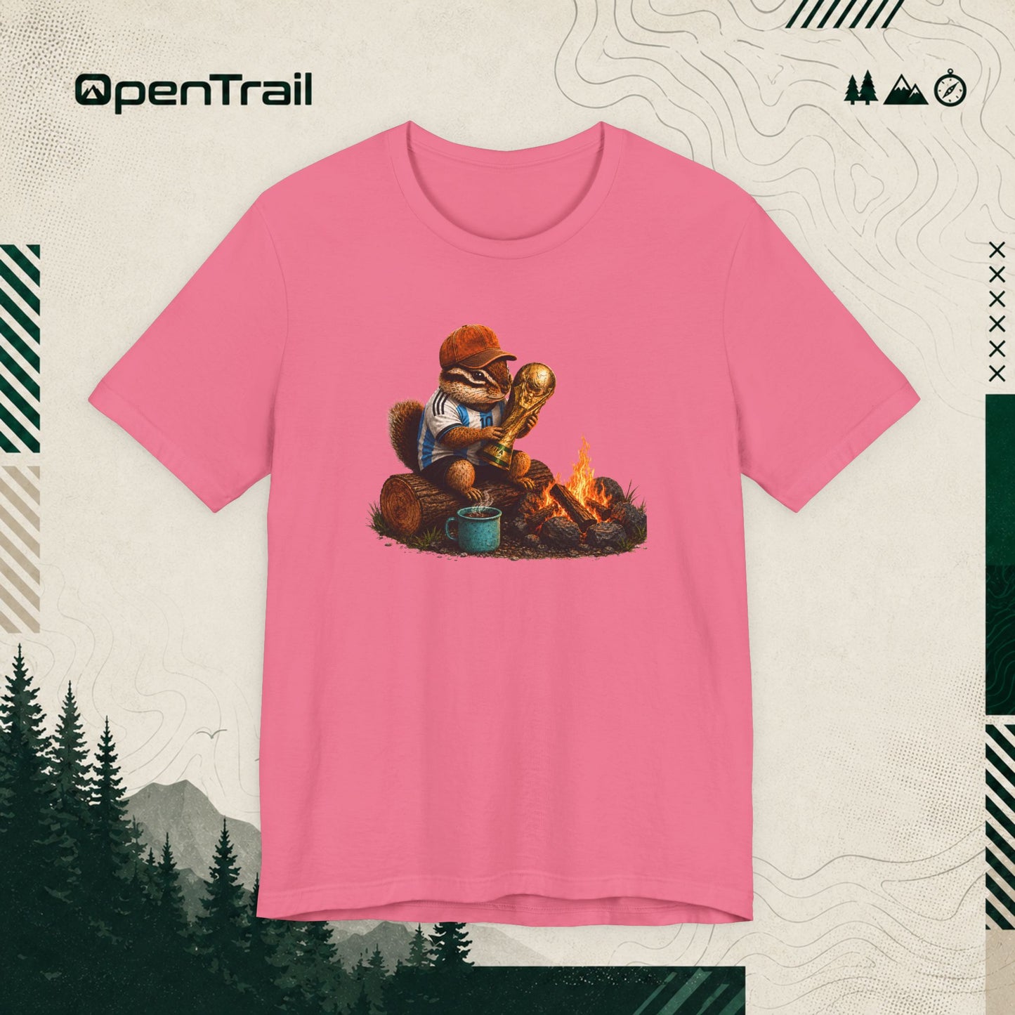 Campfire Squirrel Soccer Champion Shirt, Funny Camping T-Shirt