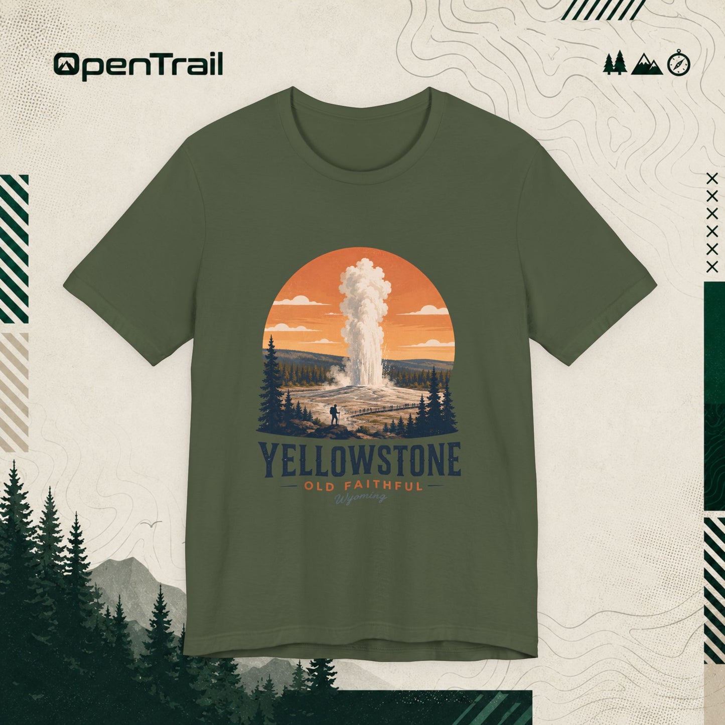 Yellowstone Shirt, Old Faithful Wyoming Tee, Vintage National Park T-Shirt