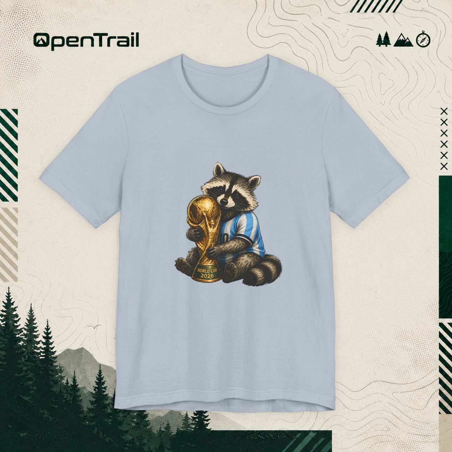 Raccoon World Cup Champion Shirt, Funny Soccer Fan T-Shirt