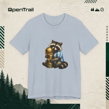 Raccoon World Cup Champion Shirt, Funny Soccer Fan T-Shirt