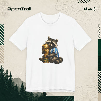 Raccoon World Cup Champion Shirt, Funny Soccer Fan T-Shirt