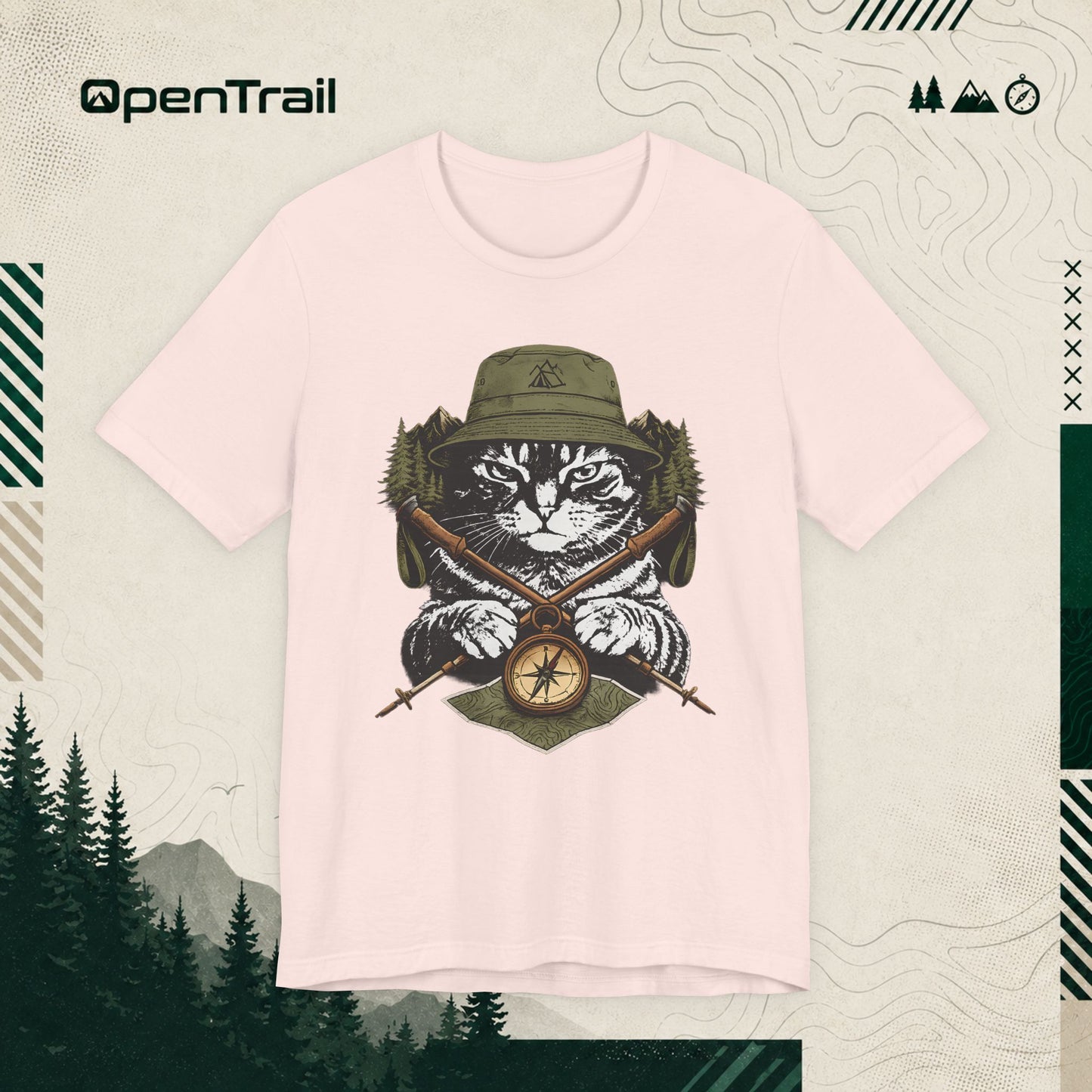 Hiking Cat Shirt, Outdoor Adventure T-shirt