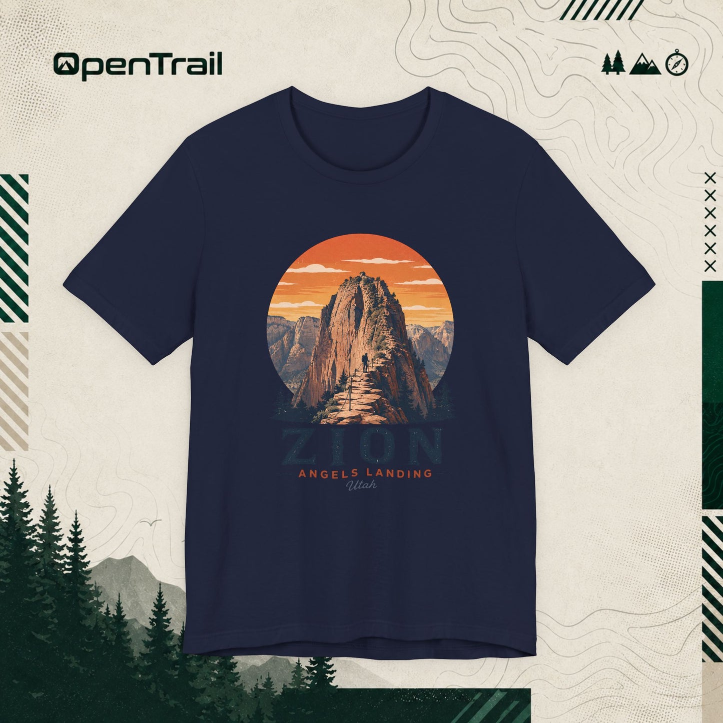 Zion Shirt, Angels Landing Utah Tee, Vintage National Park T-Shirt
