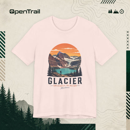 Glacier Shirt, Grinnell Glacier Montana Tee, Vintage National Park T-Shirt