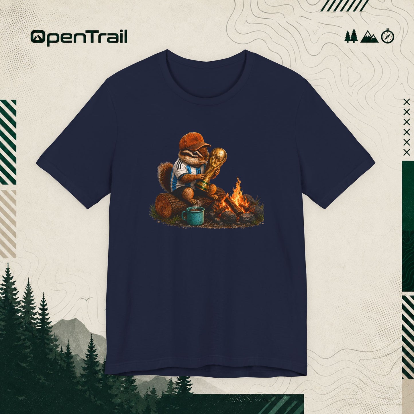 Campfire Squirrel Soccer Champion Shirt, Funny Camping T-Shirt