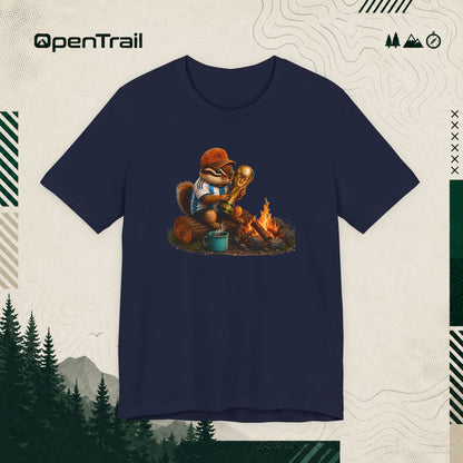 Campfire Squirrel Soccer Champion Shirt, Funny Camping T-Shirt