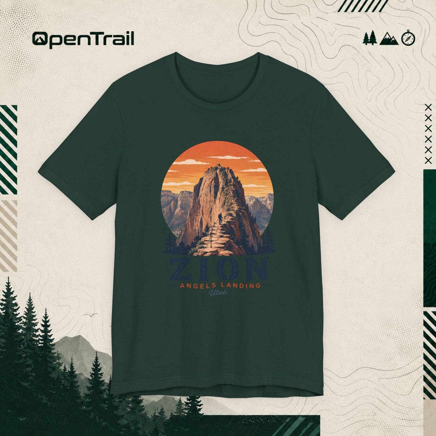 Zion Shirt, Angels Landing Utah Tee, Vintage National Park T-Shirt