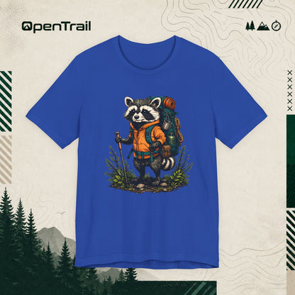 Happy Raccoon Hiking Adventure T-Shirt