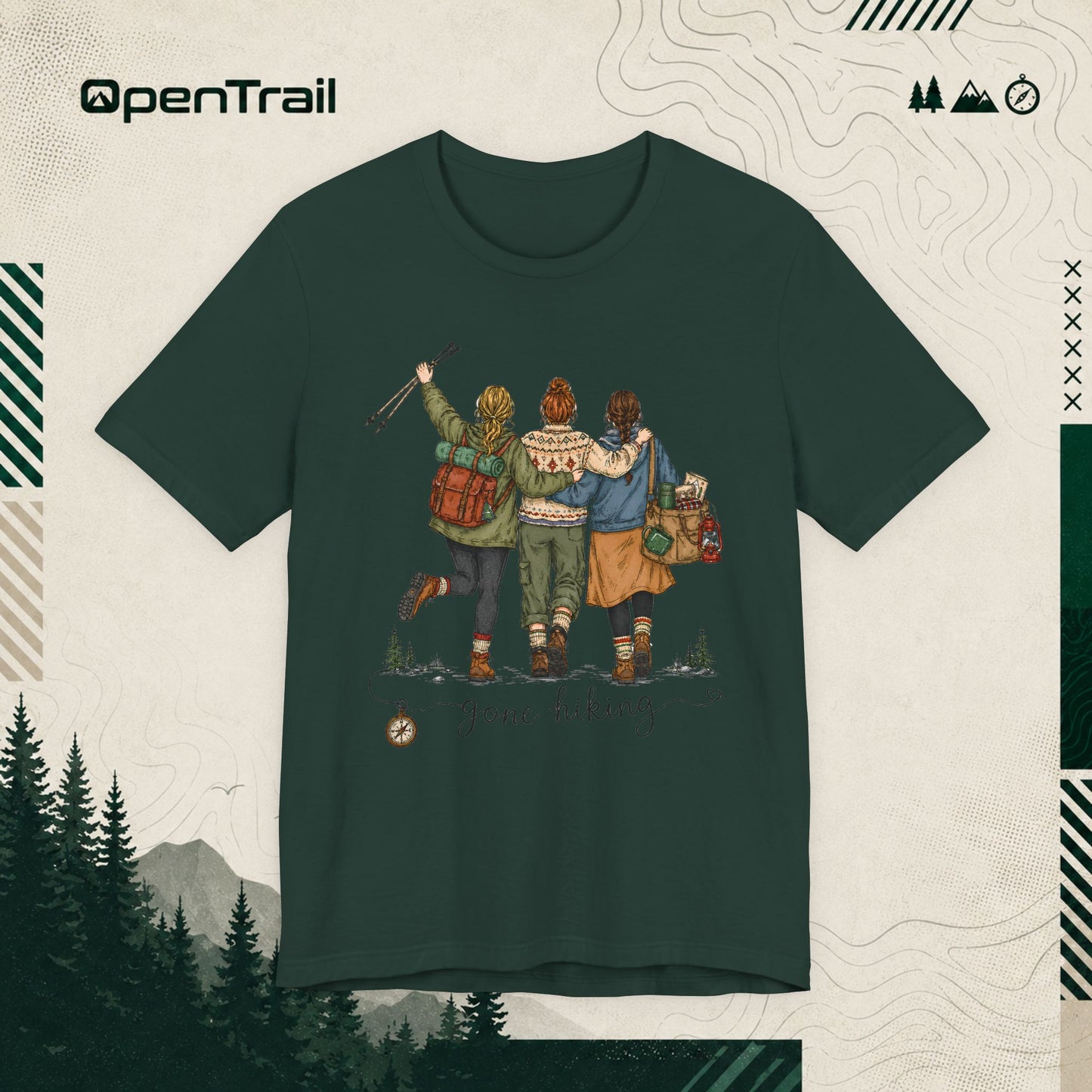 Gone Hiking Shirt, Women Outdoor Adventure T-Shirt