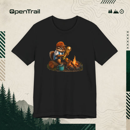 Campfire Squirrel Soccer Champion Shirt, Funny Camping T-Shirt
