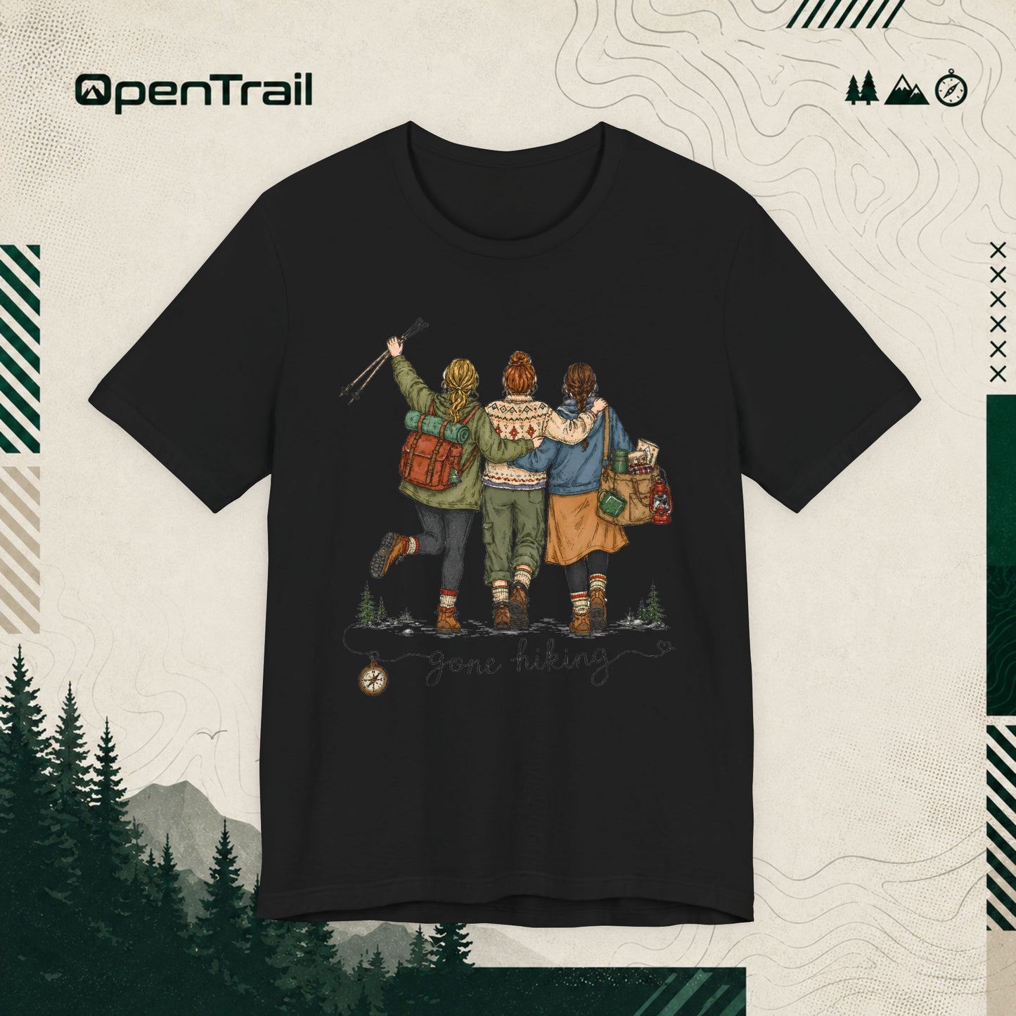Gone Hiking Shirt, Women Outdoor Adventure T-Shirt