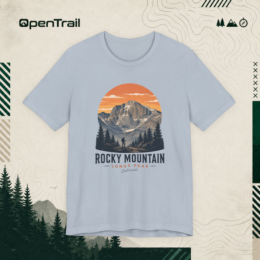 Rocky Mountain Shirt, Longs Peak Colorado Tee, Vintage National Park T-Shirt