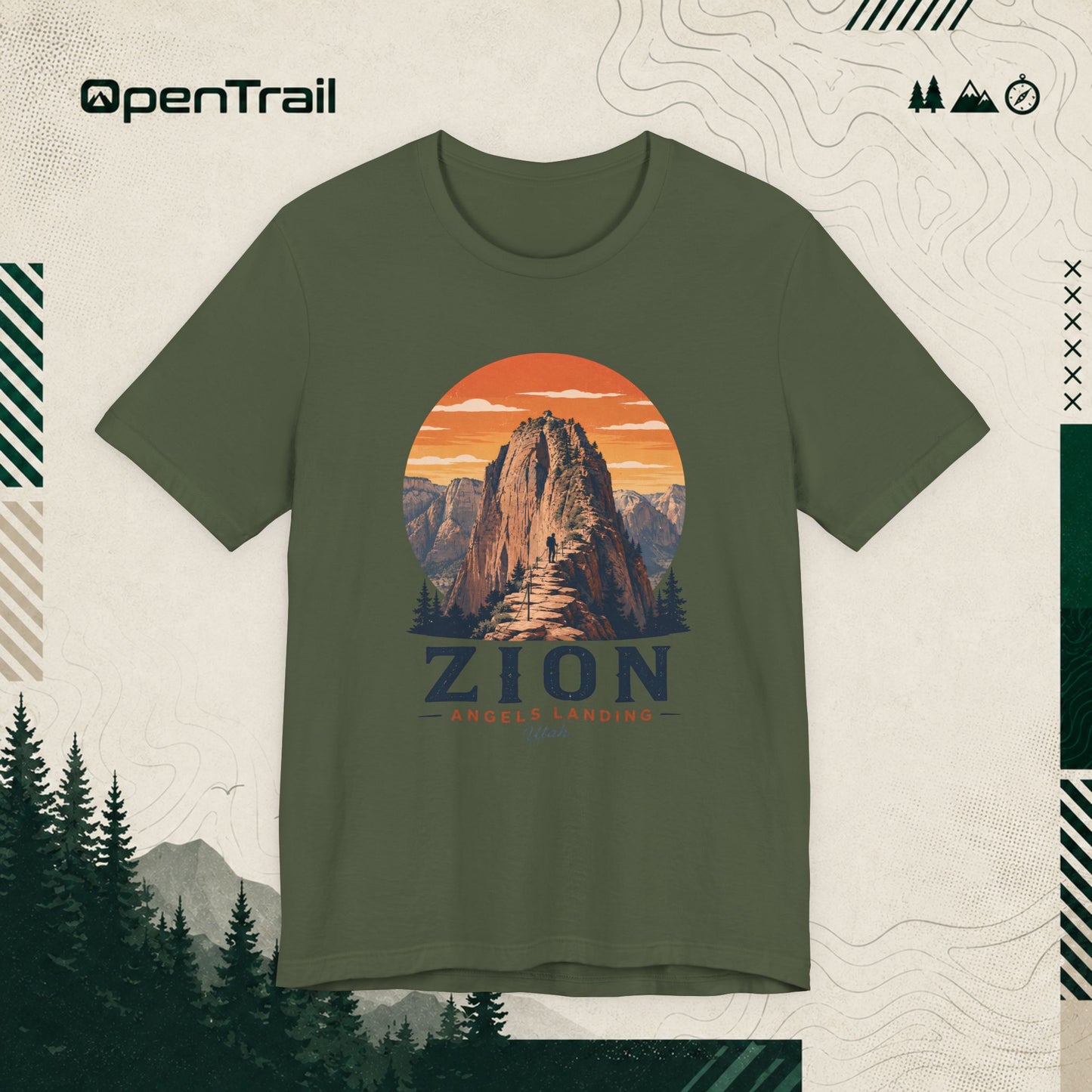 Zion Shirt, Angels Landing Utah Tee, Vintage National Park T-Shirt