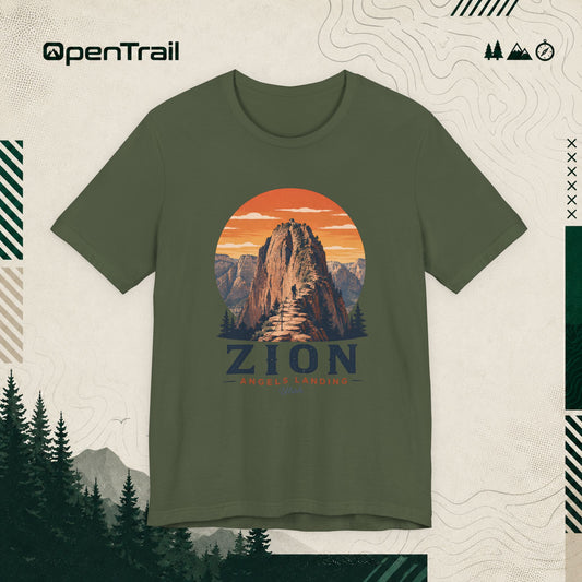 Zion Shirt, Angels Landing Utah Tee, Vintage National Park T-Shirt