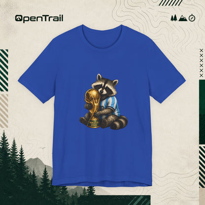 Raccoon World Cup Champion Shirt, Funny Soccer Fan T-Shirt