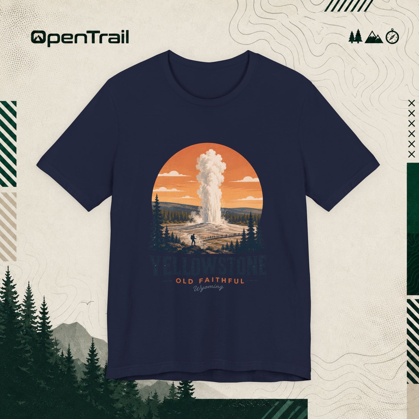 Yellowstone Shirt, Old Faithful Wyoming Tee, Vintage National Park T-Shirt