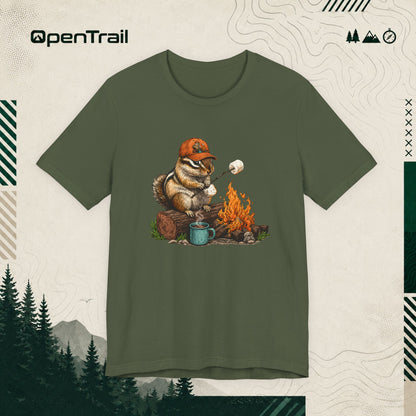 Orange Hat Squirrel Shirt, Funny Camping T-Shirt