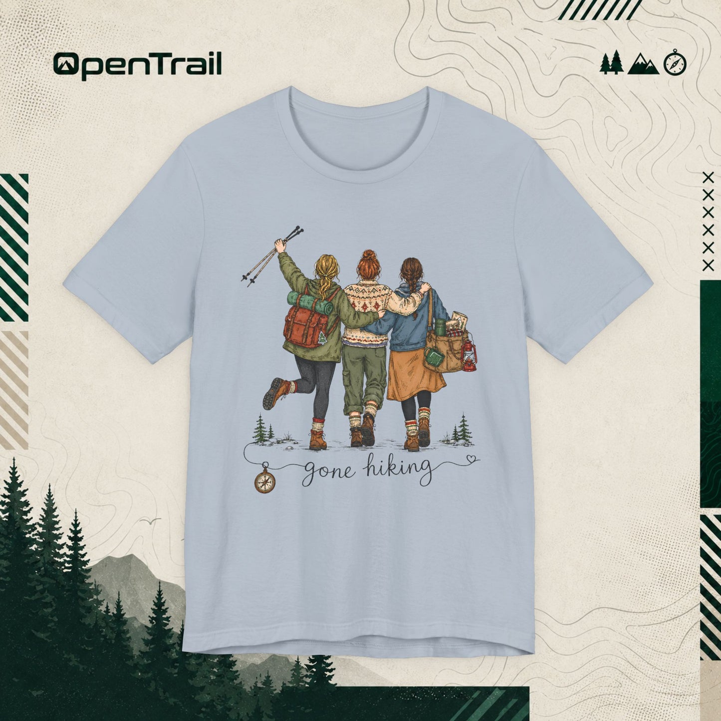 Gone Hiking Shirt, Women Outdoor Adventure T-Shirt
