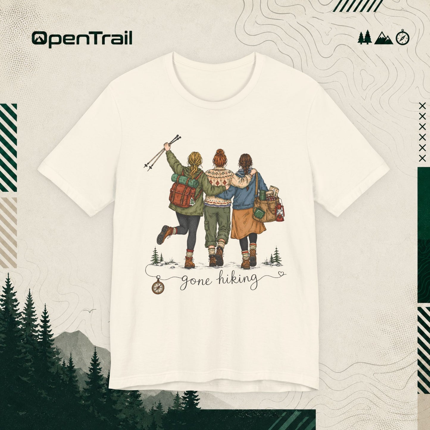 Gone Hiking Shirt, Women Outdoor Adventure T-Shirt