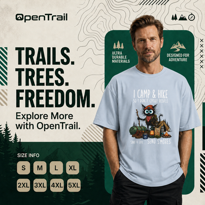 Funny Camping Owl Shirt, I Camp And Hike So I Don’t Choke People T-Shirt