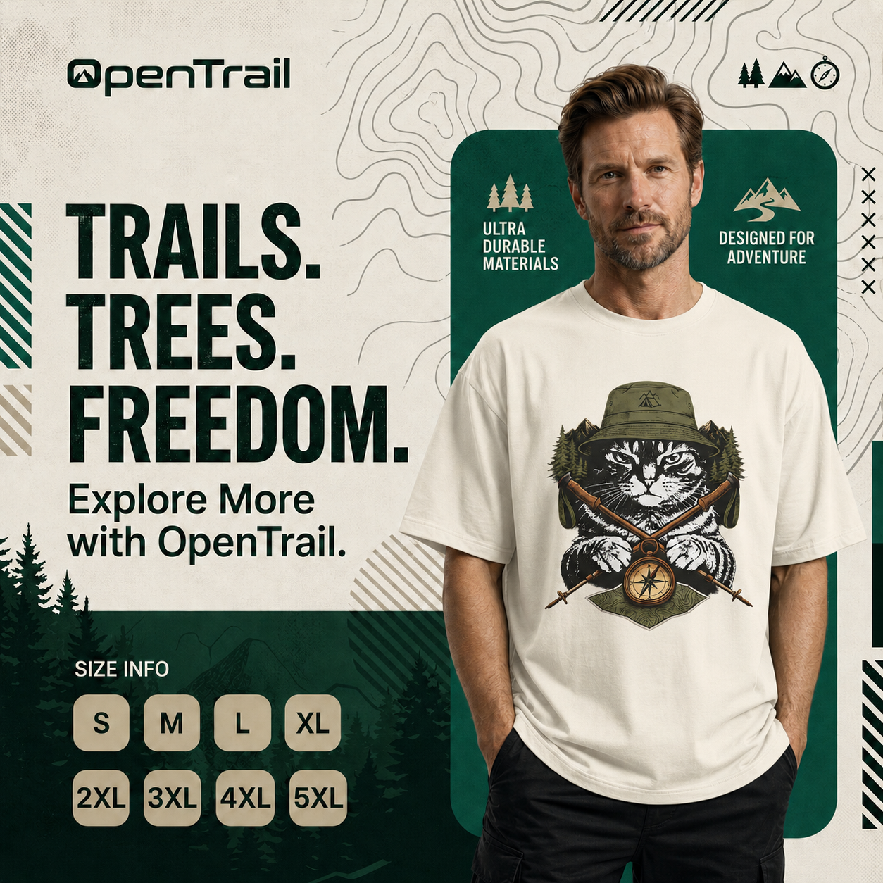 Hiking Cat Shirt, Outdoor Adventure T-shirt