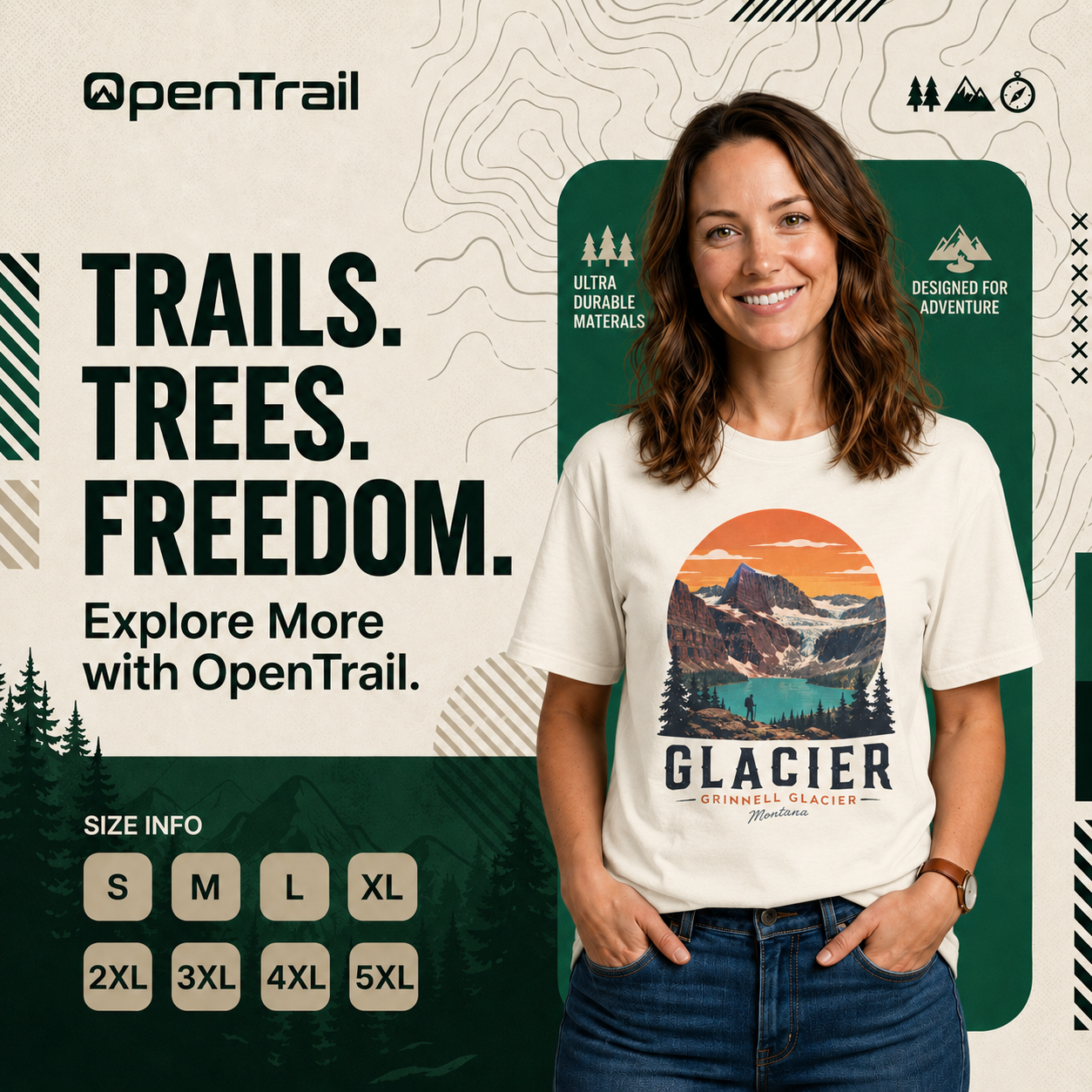 Glacier Shirt, Grinnell Glacier Montana Tee, Vintage National Park T-Shirt