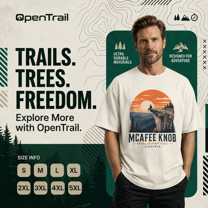 McAfee Knob Shirt, Appalachian Trail Tee, Virginia Hiking T-Shirt