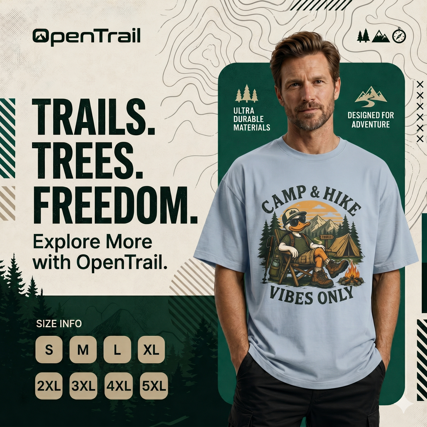Trail And Hike Duck T-shirt