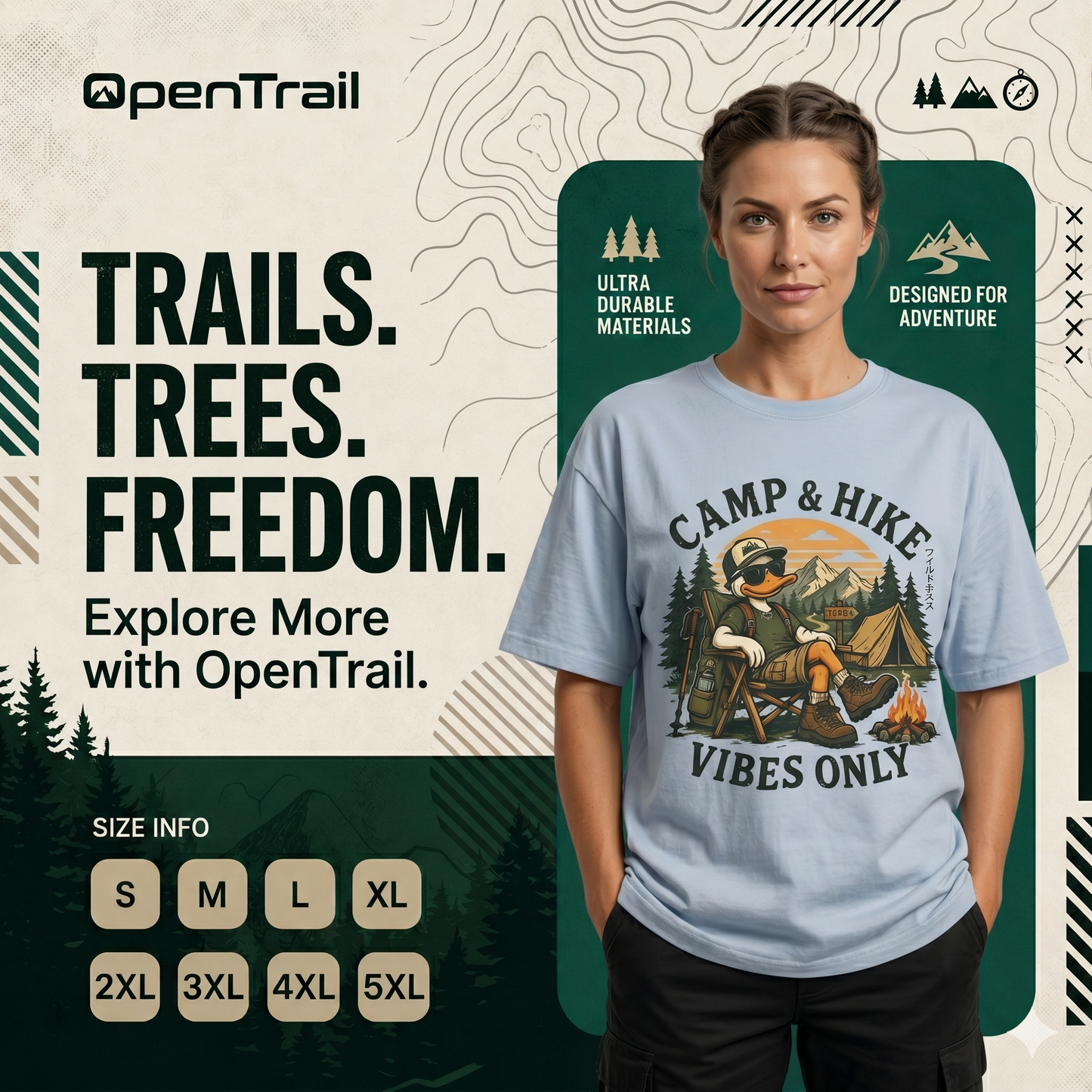 Trail And Hike Duck T-shirt