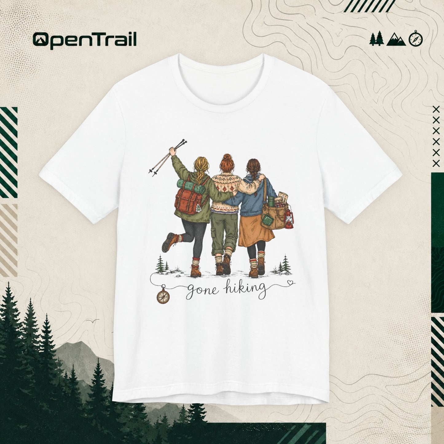 Gone Hiking Shirt, Women Outdoor Adventure T-Shirt