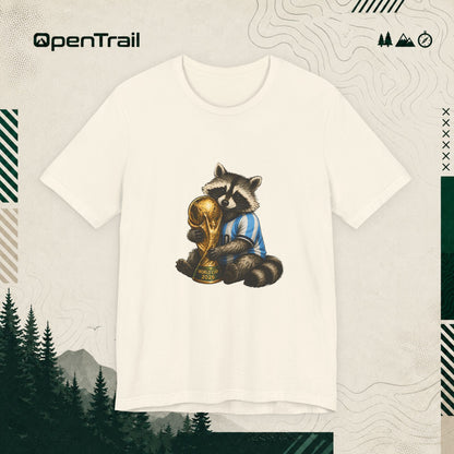Raccoon World Cup Champion Shirt, Funny Soccer Fan T-Shirt