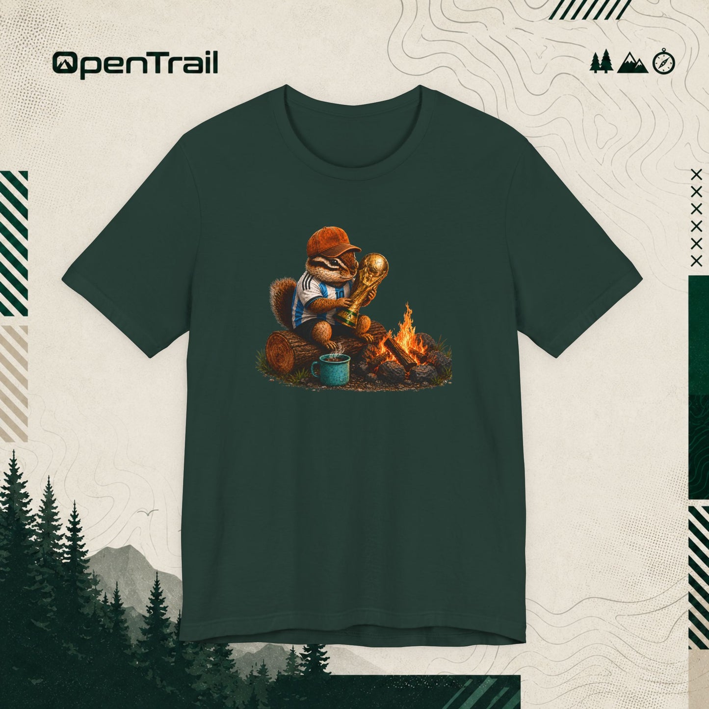 Campfire Squirrel Soccer Champion Shirt, Funny Camping T-Shirt