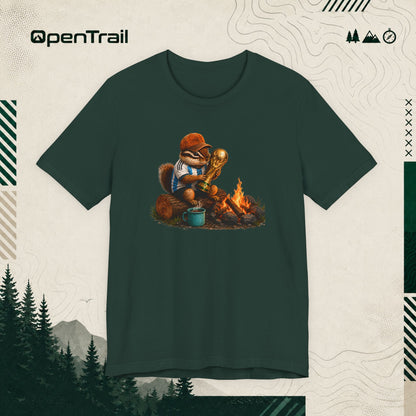Campfire Squirrel Soccer Champion Shirt, Funny Camping T-Shirt