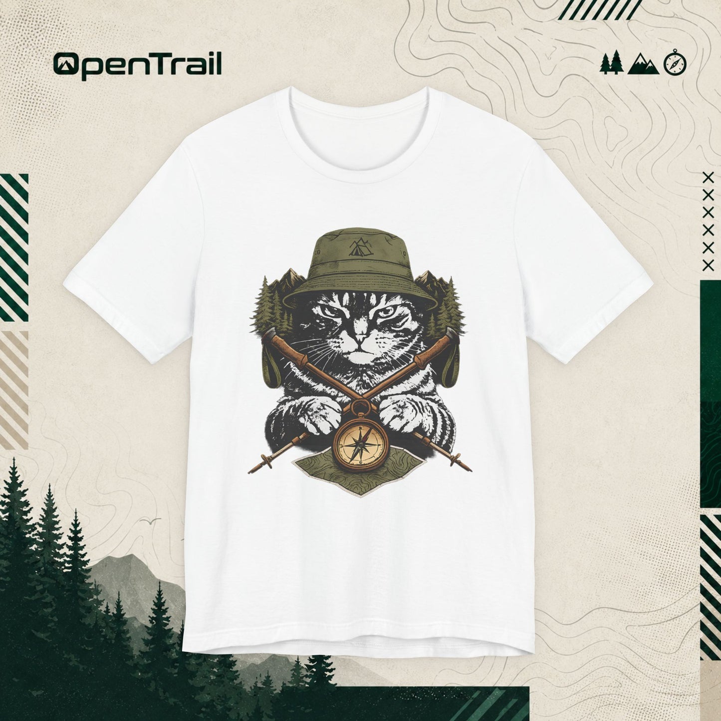Hiking Cat Shirt, Outdoor Adventure T-shirt