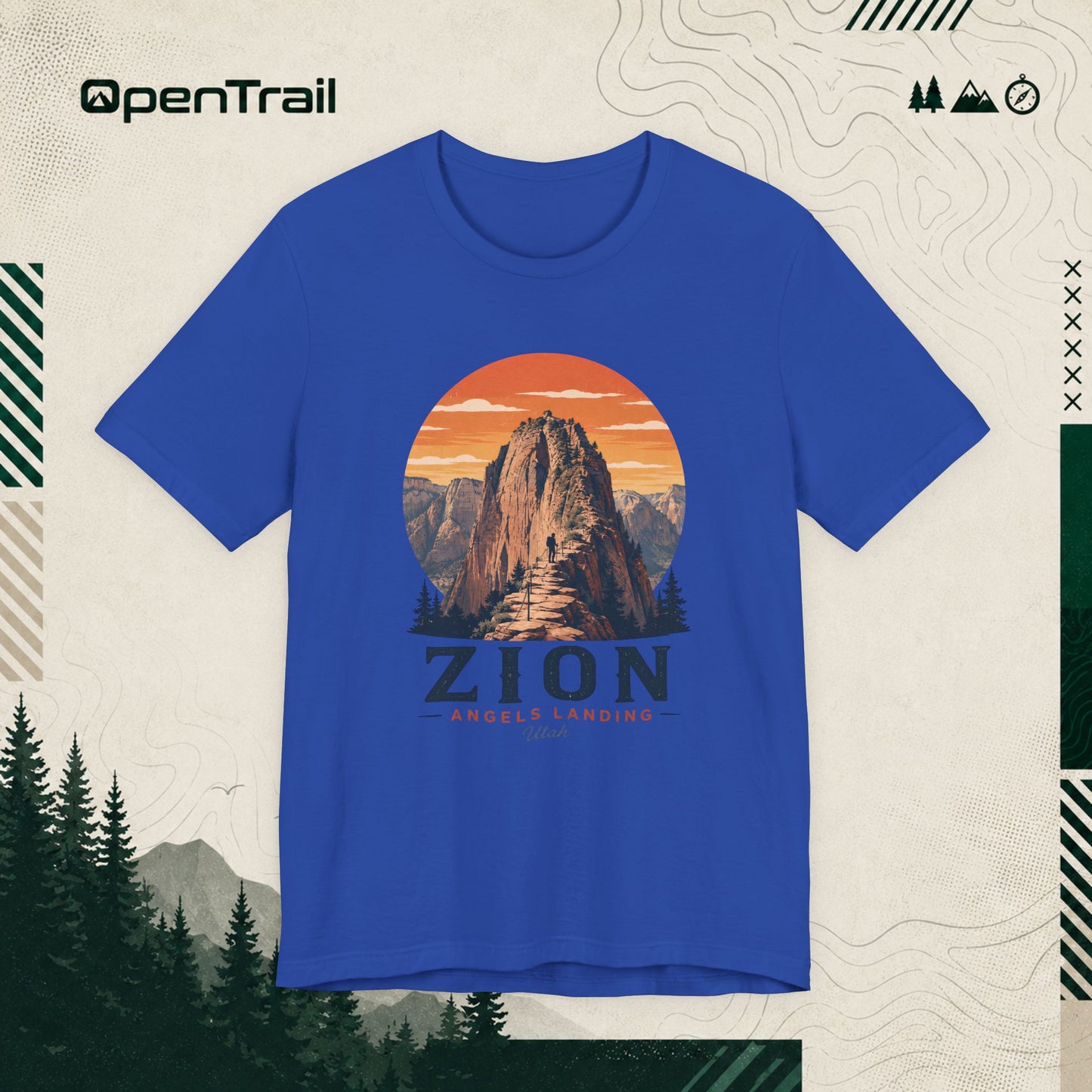 Zion Shirt, Angels Landing Utah Tee, Vintage National Park T-Shirt