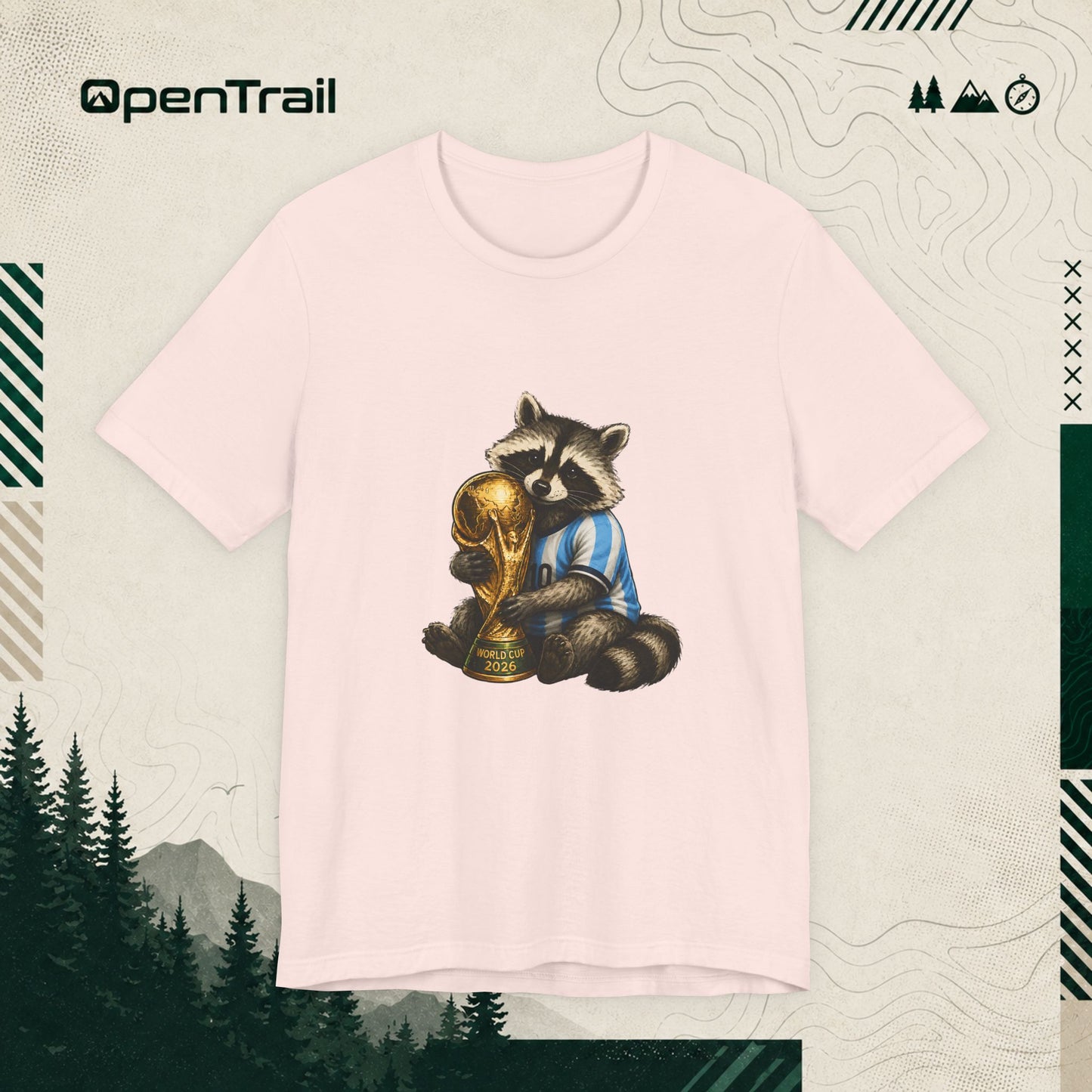 Raccoon World Cup Champion Shirt, Funny Soccer Fan T-Shirt