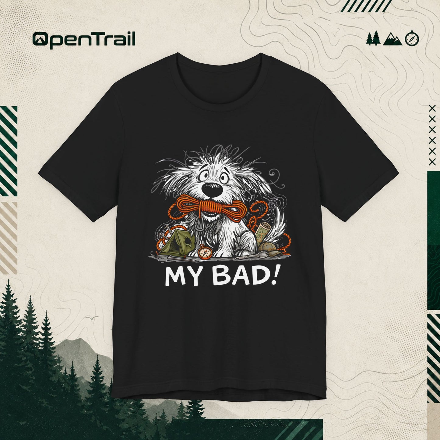 My Bad Dog Shirt, Funny Outdoor Dog T-Shirt