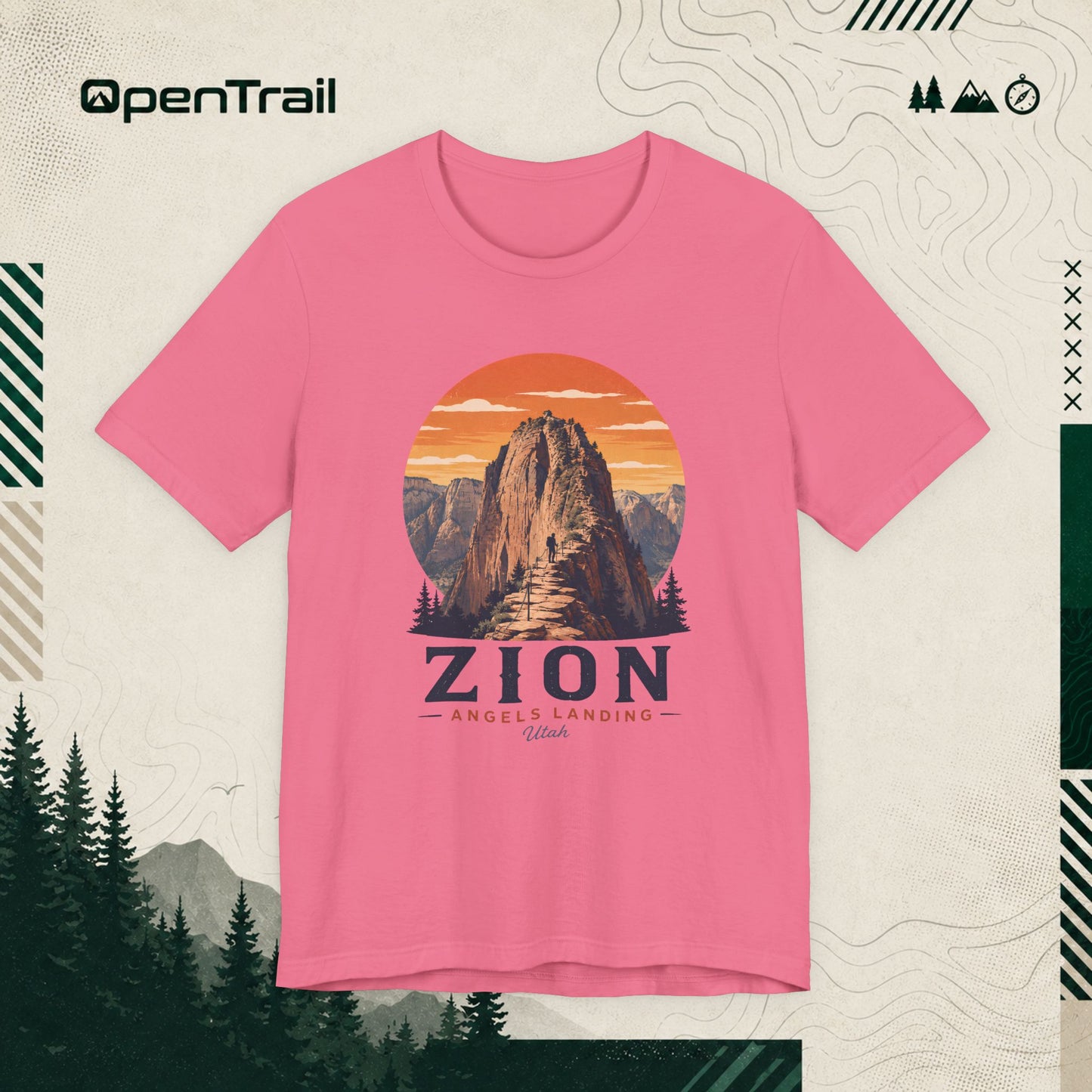 Zion Shirt, Angels Landing Utah Tee, Vintage National Park T-Shirt