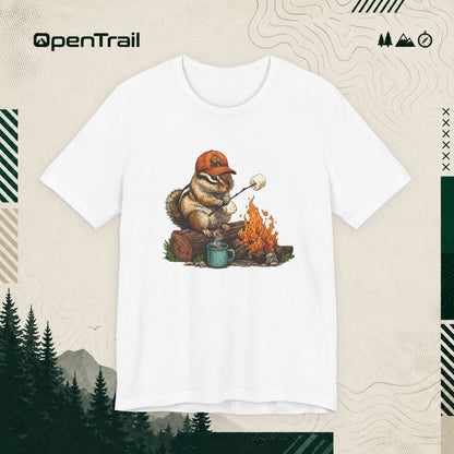 Orange Hat Squirrel Shirt, Funny Camping T-Shirt