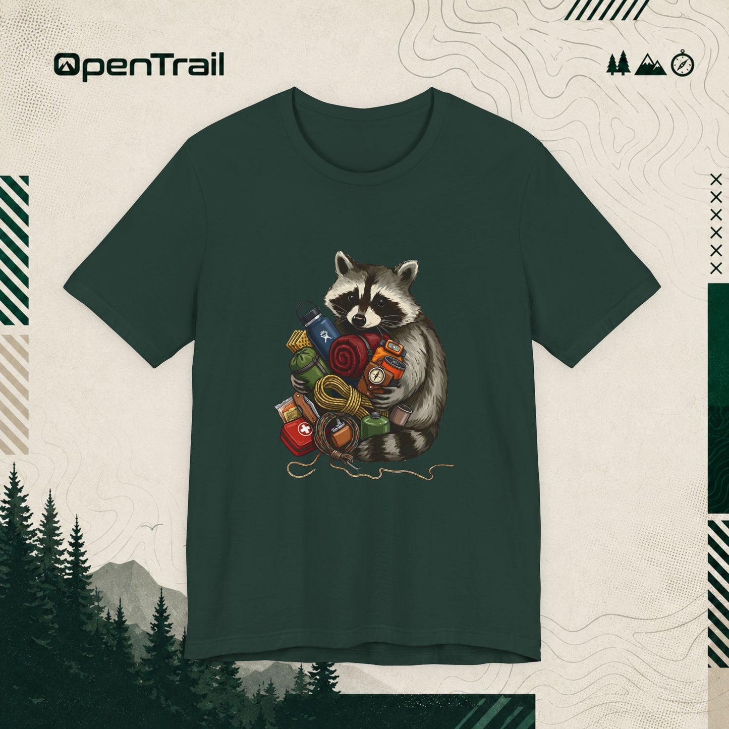 Raccoon Camping T-Shirt