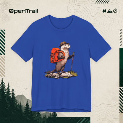 Otter With Backpack Shirt, Vintage Camping Hiking T-Shirt