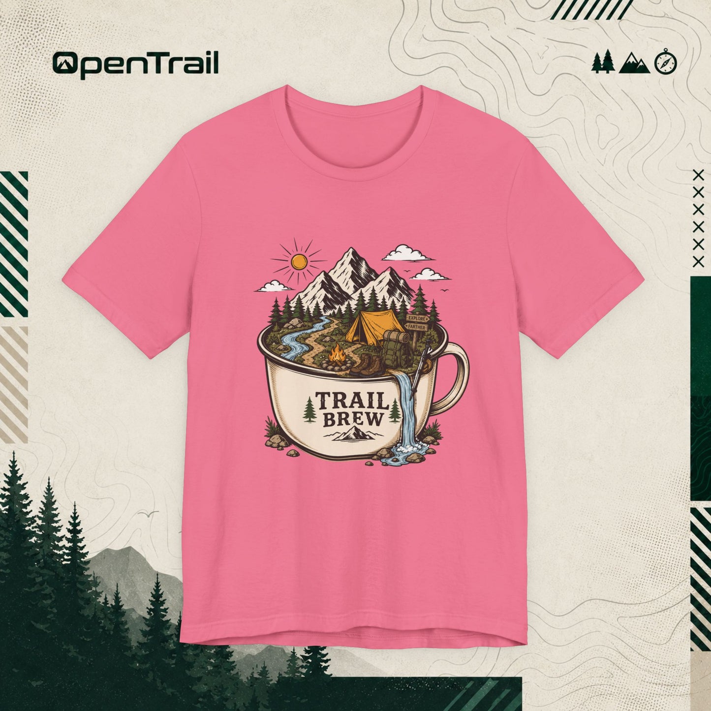 Trail Brew Shirt, Camping Coffee T-shirt