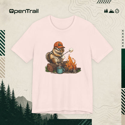 Orange Hat Squirrel Shirt, Funny Camping T-Shirt