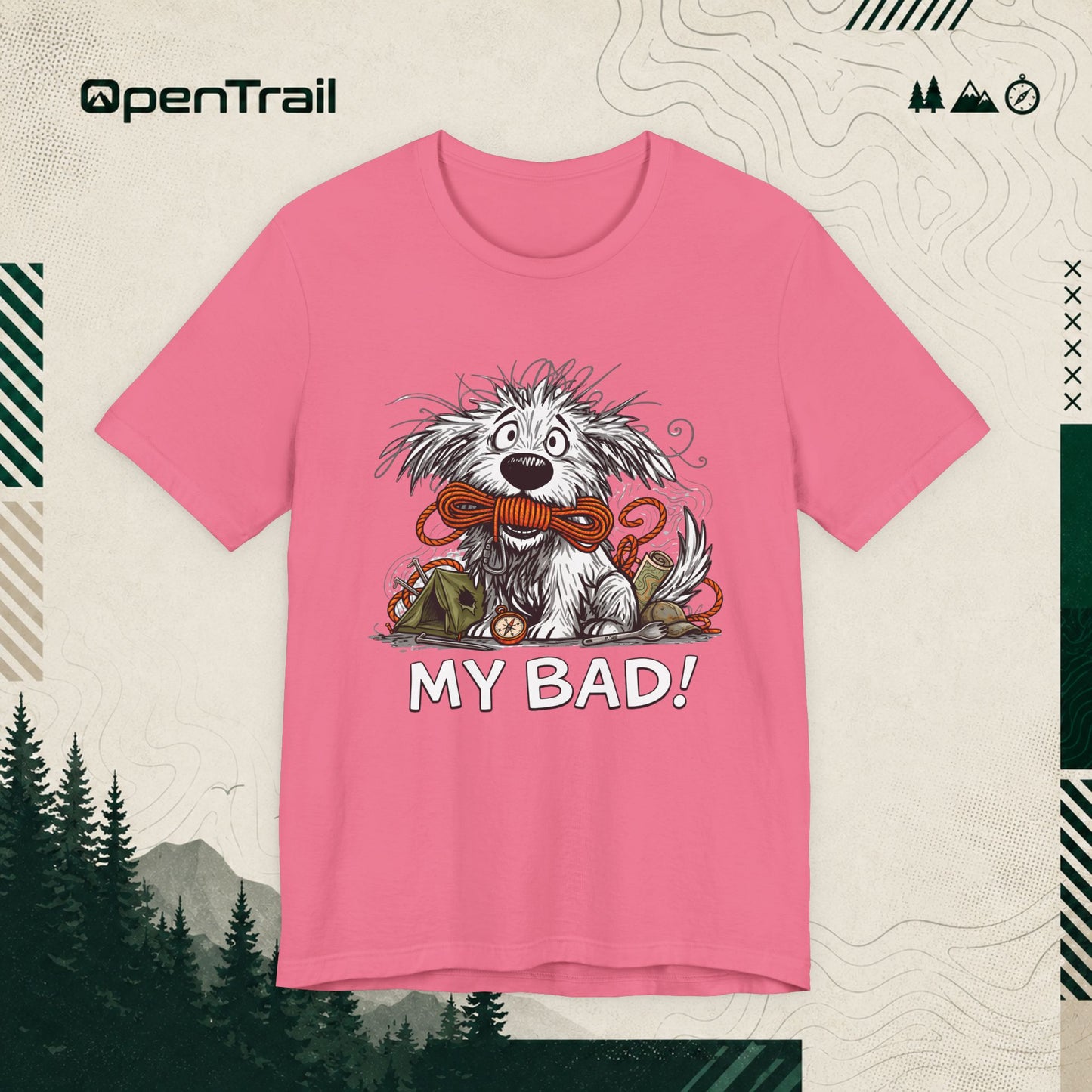 My Bad Dog Shirt, Funny Outdoor Dog T-Shirt