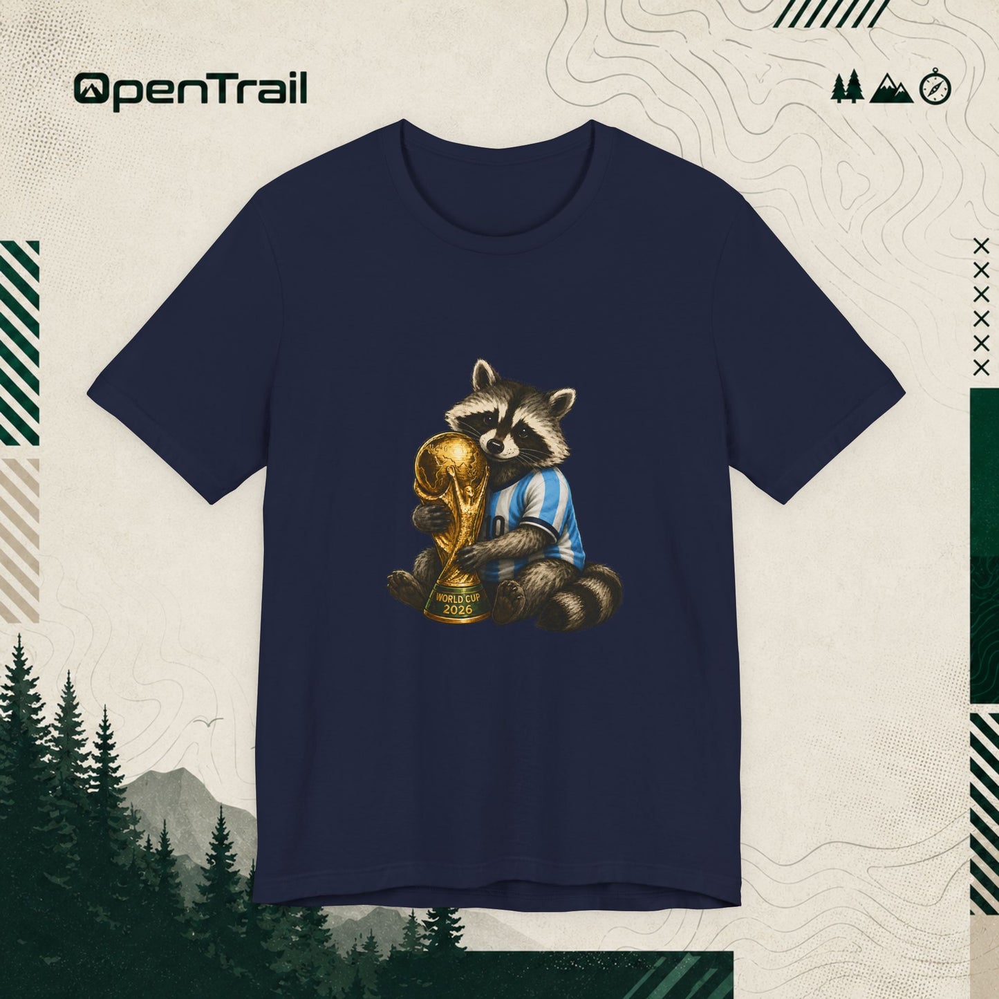 Raccoon World Cup Champion Shirt, Funny Soccer Fan T-Shirt