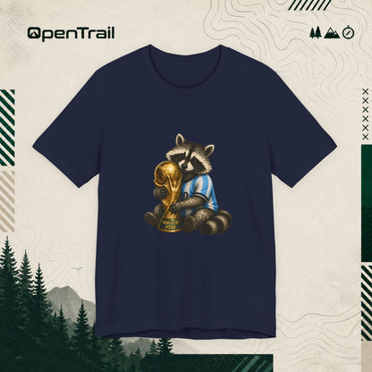 Raccoon World Cup Champion Shirt, Funny Soccer Fan T-Shirt